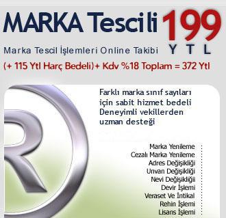 Marka Tescil Kampanyası - Marka Tescili Sadece 199 Tl - Harç Bedeli ve Kdv Dahil 372 Tl